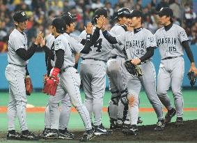 Hanshin wins 15th, beats Kintetsu in preseason baseball